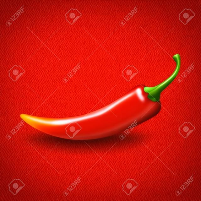 Rode peper. Vector illustratie