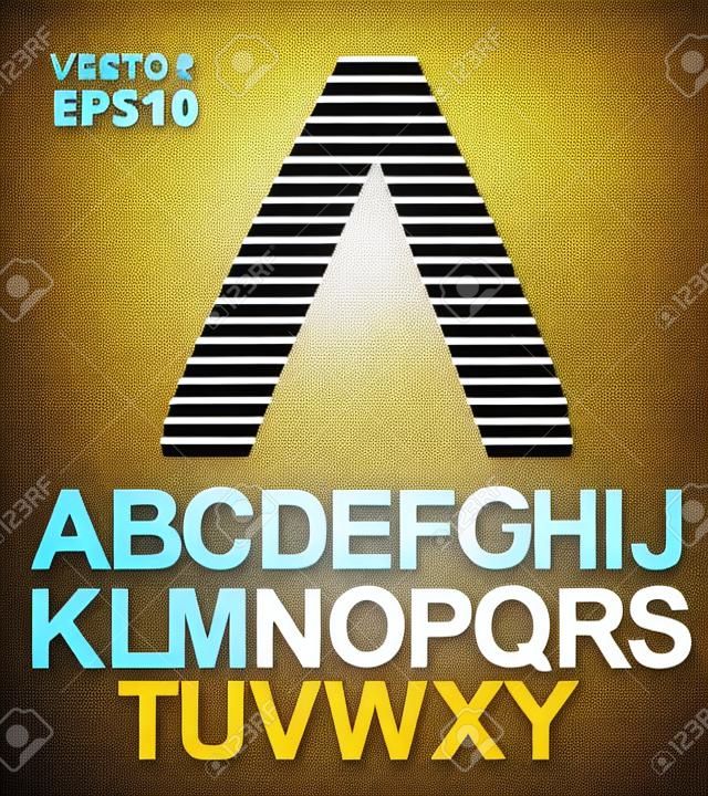 Letter A-Z, lettertype uit binaire codelijst, al het alfabet