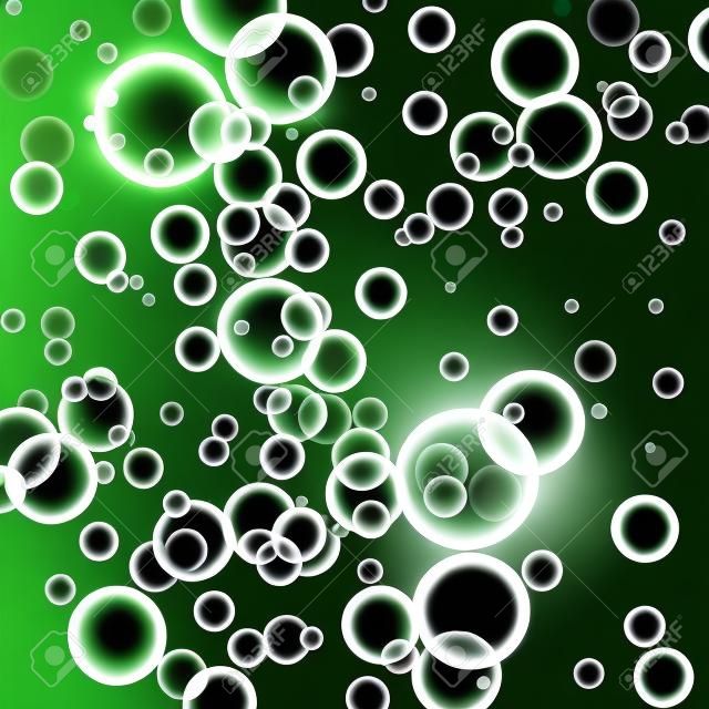 Green cartoon bubbles