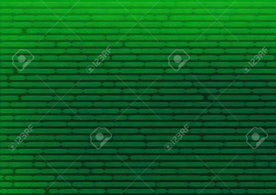 Source code screen of abstract computer program listing . Vector green background