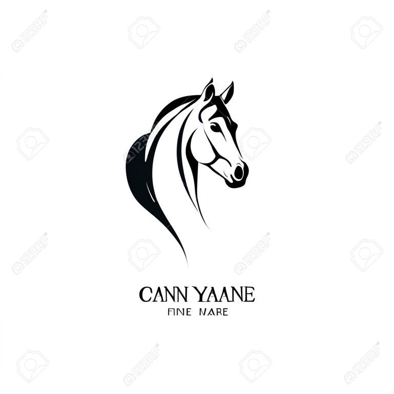 Horse logo design illustration, Horse silhouette vector, Horse vector illustration isolated on white background