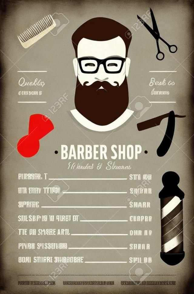 Friseur-Shop-Hipster-Art-Plakat