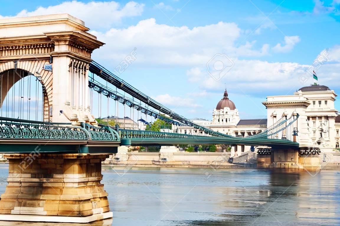 Szechenyi Chain Bridge-one of the most beautiful bridges of Budapest, Hungary