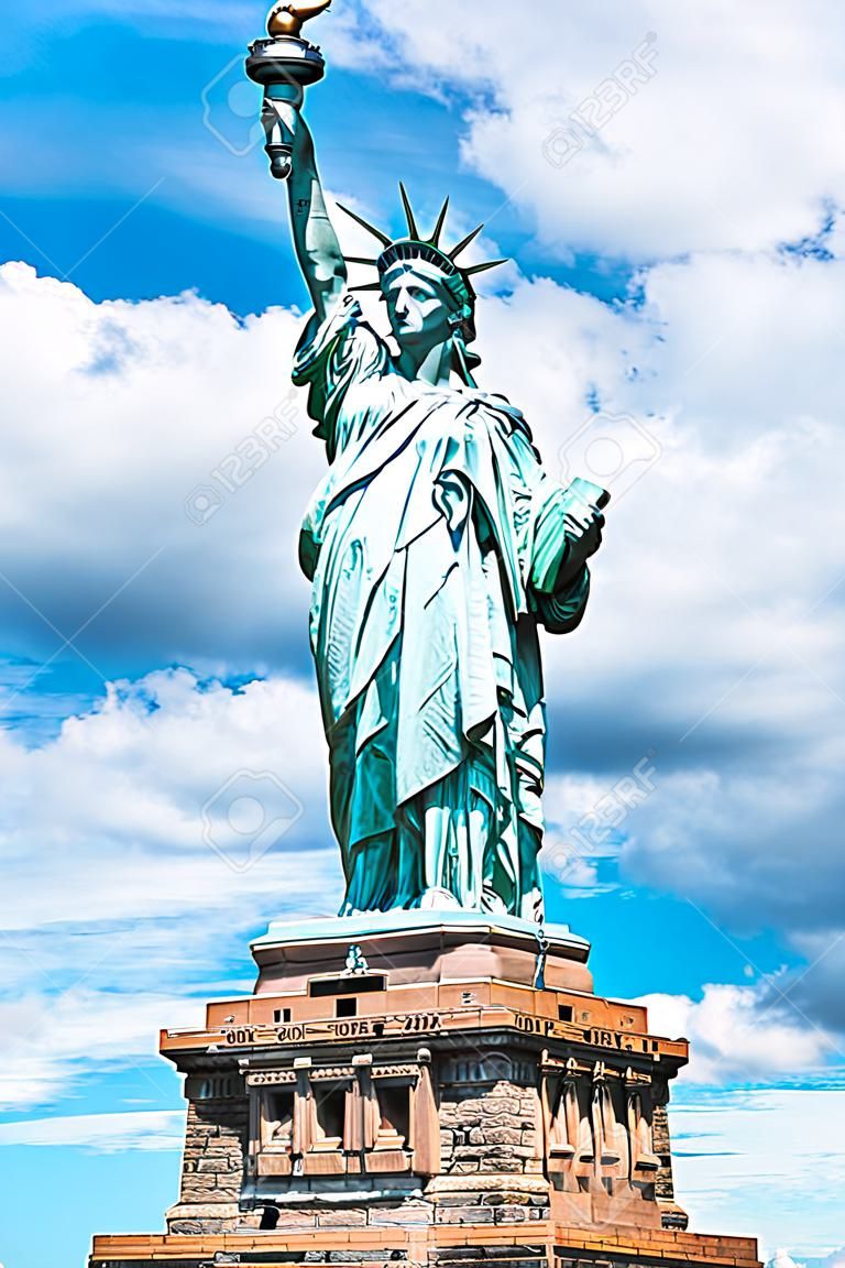 Statue of Liberty (Liberty Enlightening the world) near New York and Manhattan. USA.