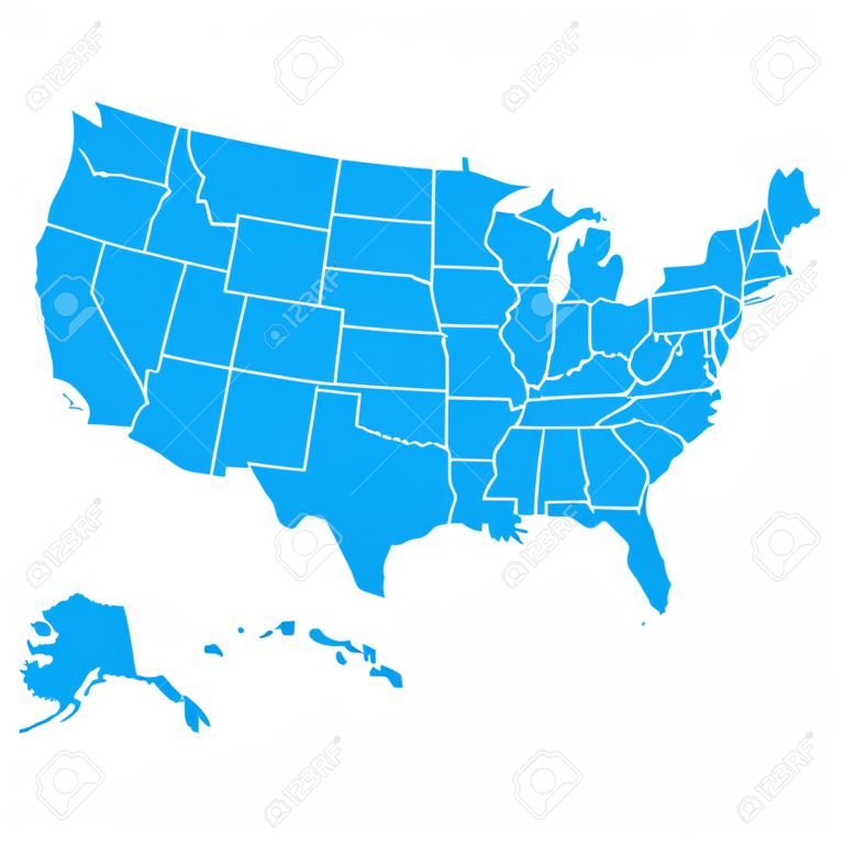 アメリカ合衆国地図イラスト