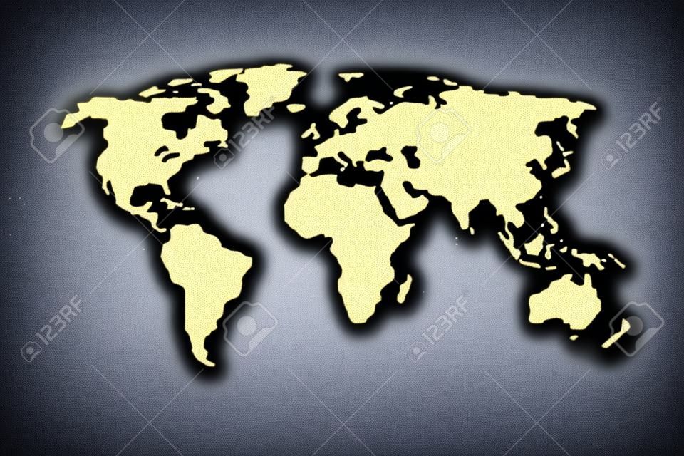 пунктирная карта мира градиент