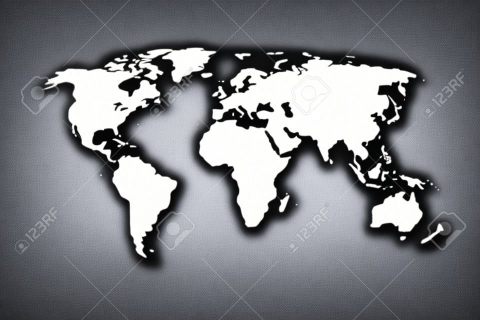 mappa del mondo tratteggiata gradiente