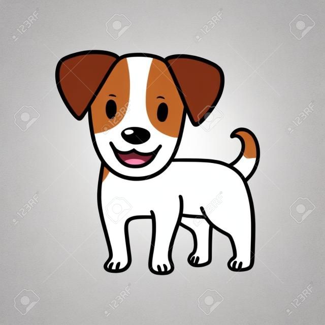 Cartoon Character Cute Jack Russell Terrier Dog For Design