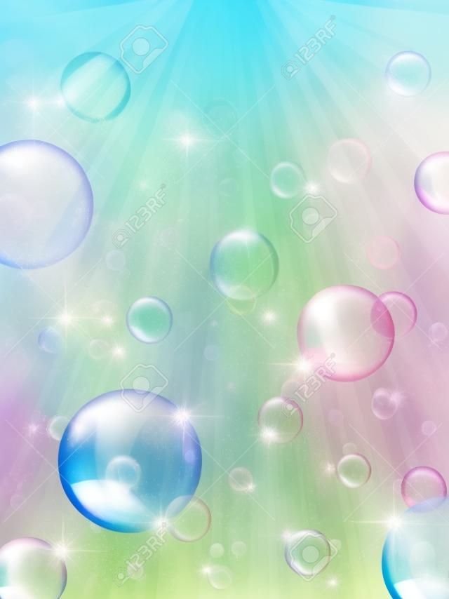 Sea soap bubble background