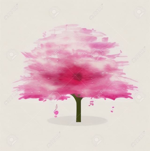 櫻桃春天的花圖標