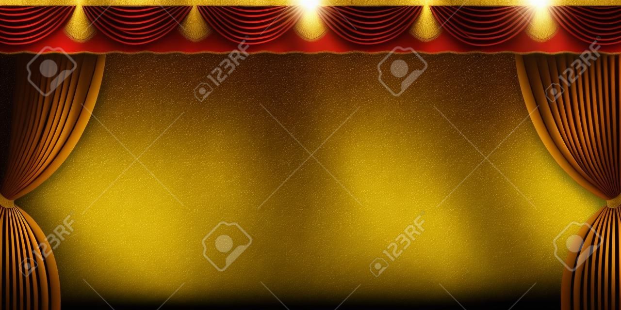 Curtain stage curtain background