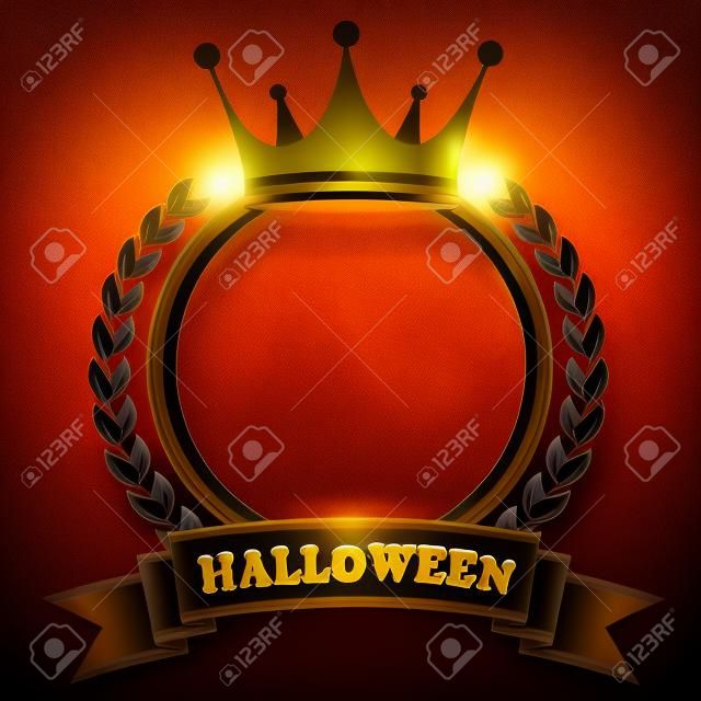 Icono de marco de corona de Halloween