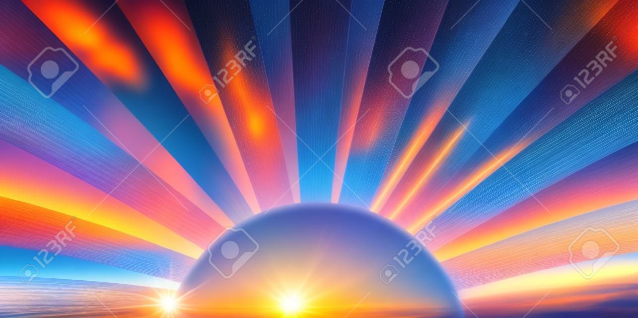 Sunrise first selling New Year card background