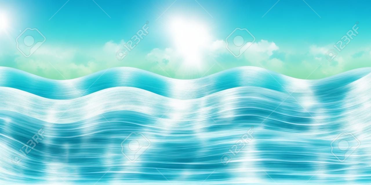 Welle Meer Sommergrüße Hintergrund