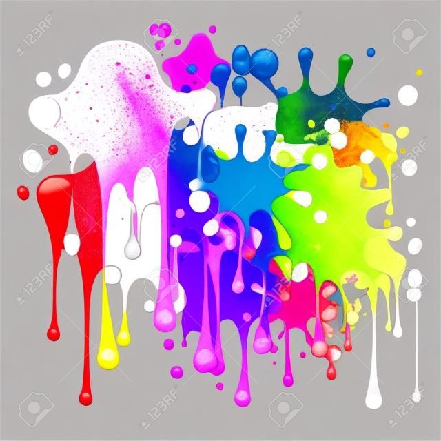 Color paint splashes 