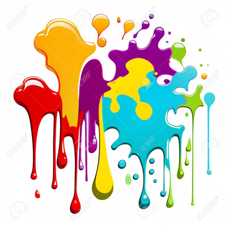 Pinceladas de pintura de color