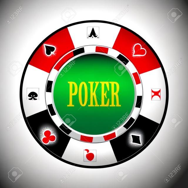 Casino, Poker di chip progettazione vettoriale