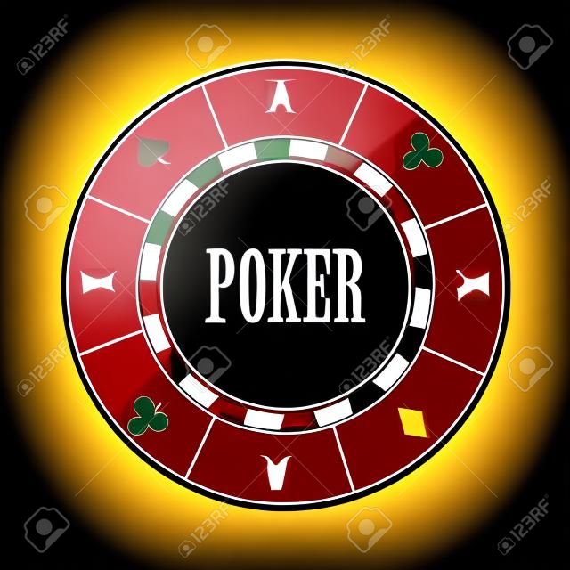 Casino, diseño Poker chips vector