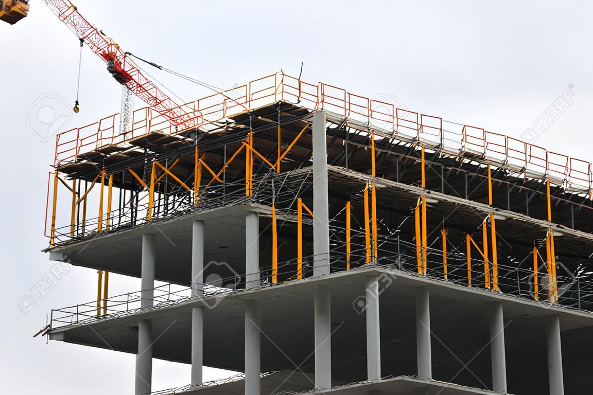 struttura di sviluppo dei lavori di costruzione in calcestruzzo del cantiere