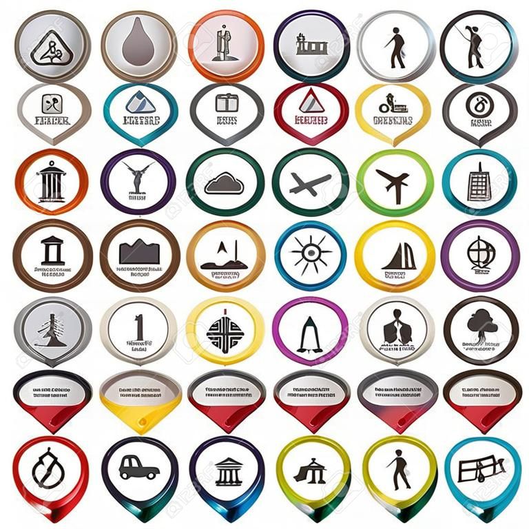 Travel marker map icon 