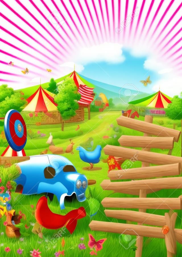a country fair background