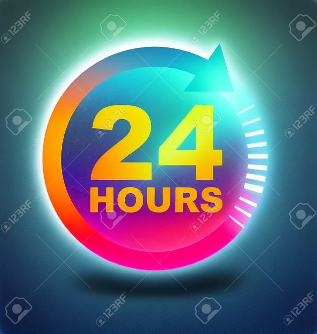 ícone de 24 horas