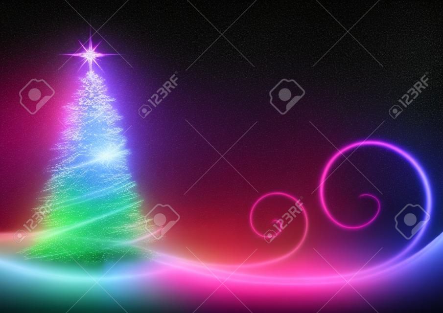 GLOWING CHRISTMAS TREE BACKGROUND
