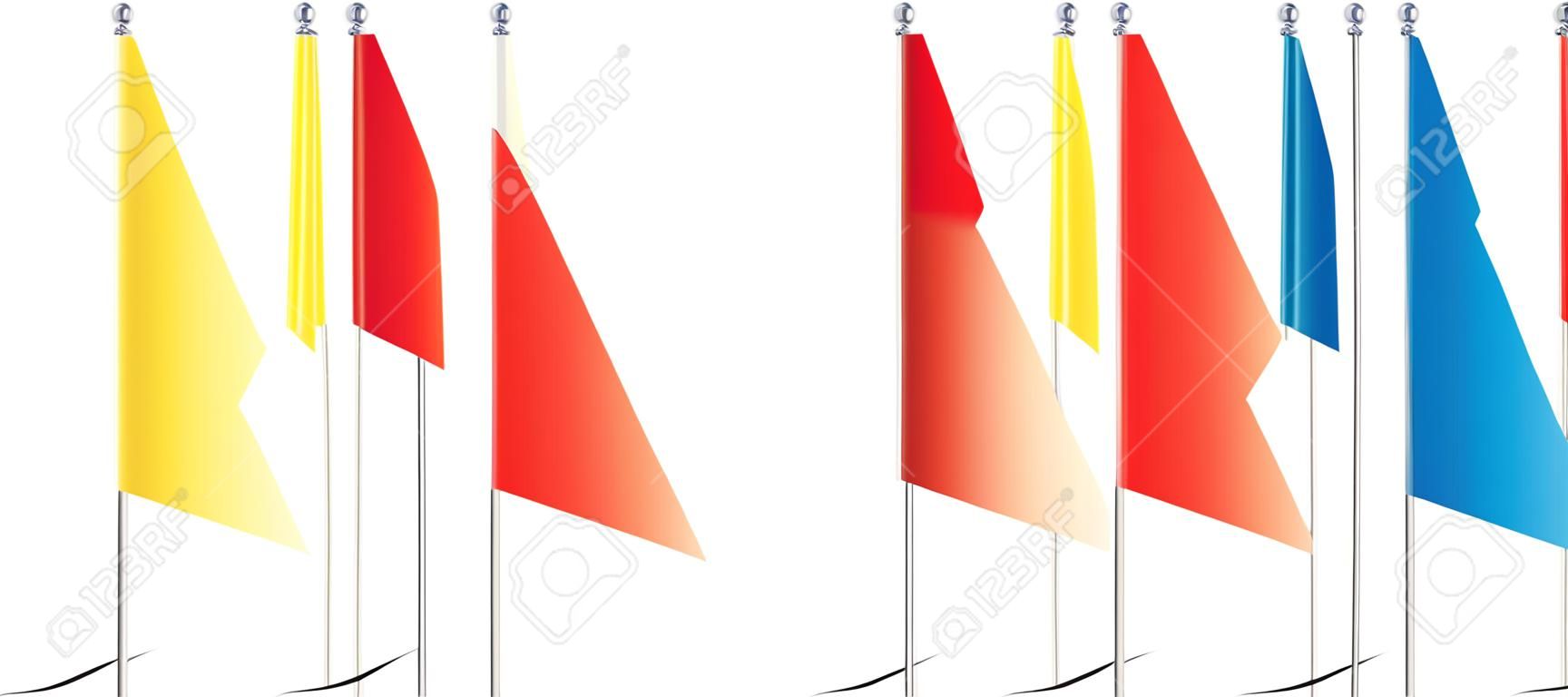 Kleine gekleurde vlaggen