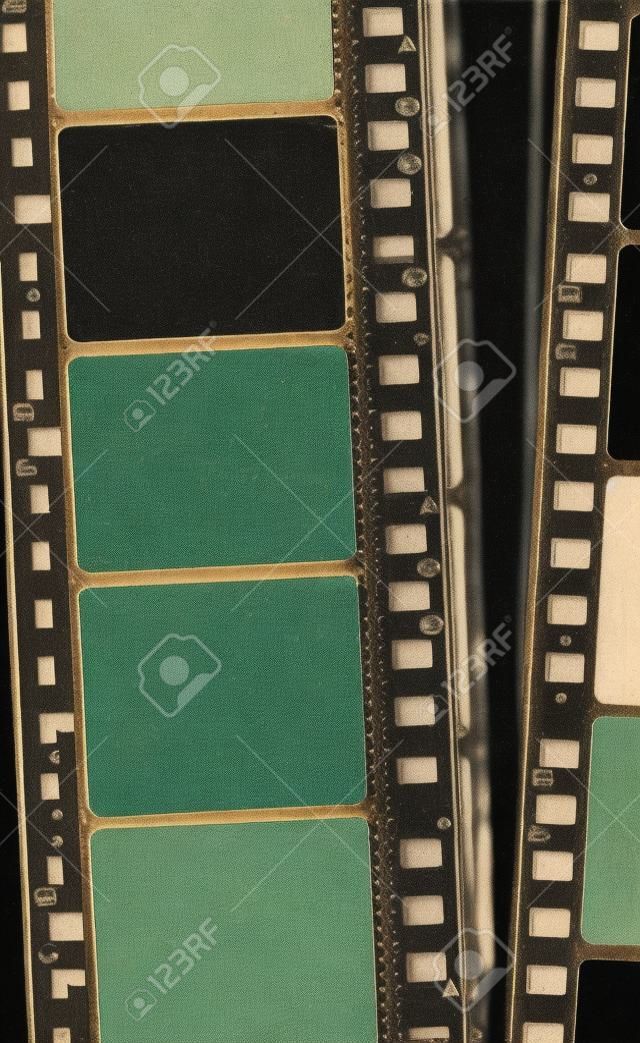 Close up van vintage film film strips