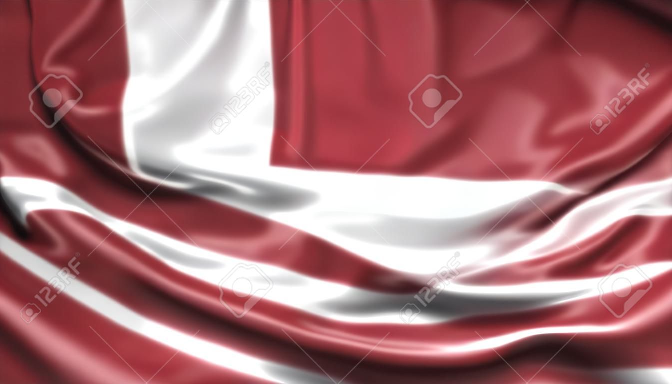 Bandeira realista. Bandeira acenando do país da União Europeia. ilustração 3d
