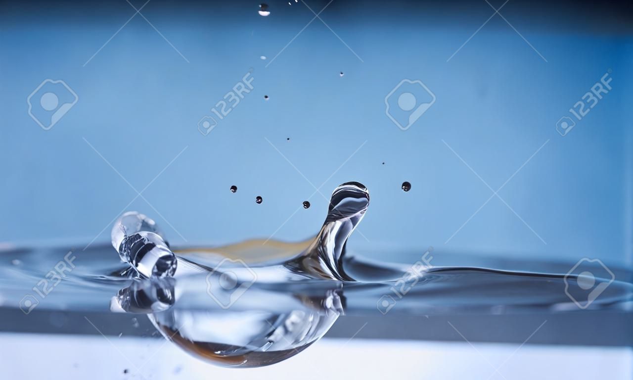 Water splash in glass.