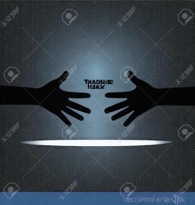 Handshake, Teamwork Hands. Vector illustration.