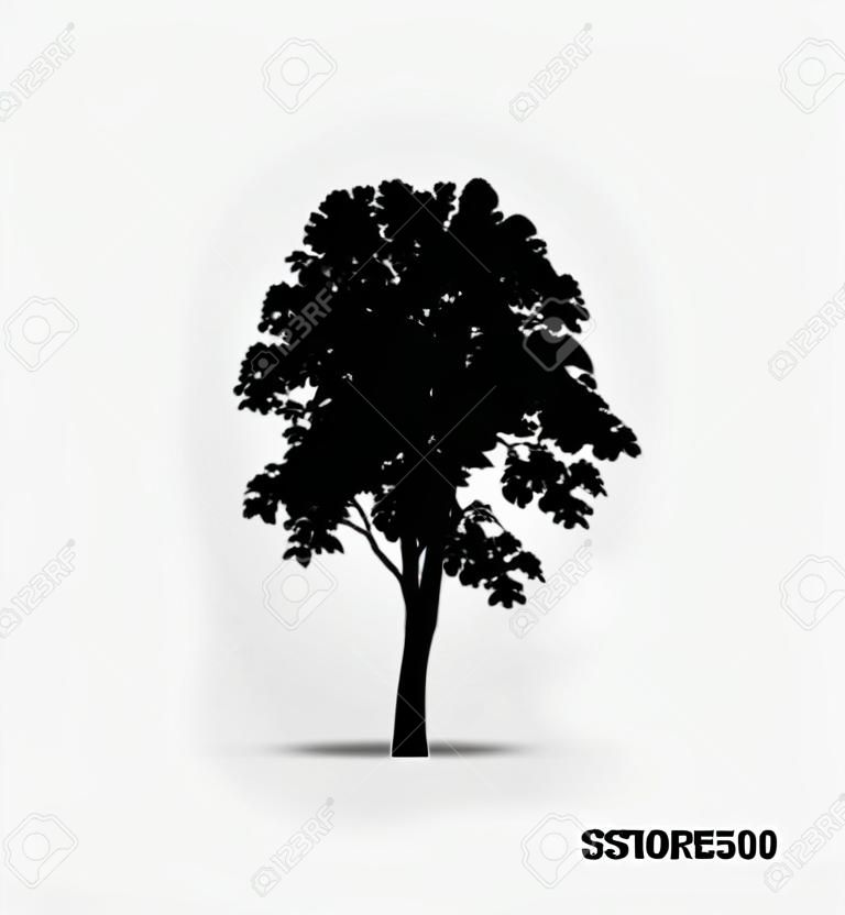 Tree silhouette. Vektor-Illustration.