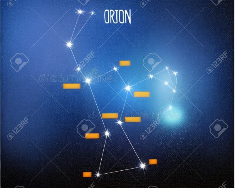 Orion constellation, vector illustration