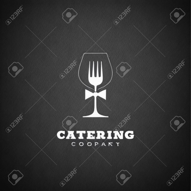 Catering company logo template design. Vector illustration.
