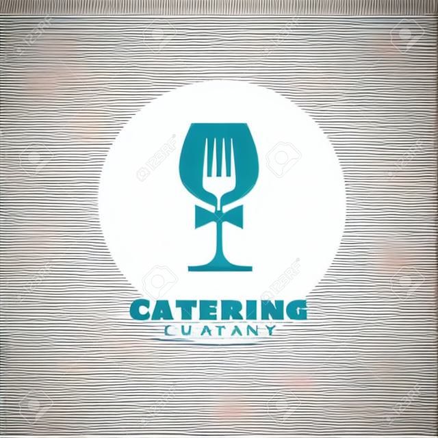 Diseño de plantilla de logotipo de empresa de catering. Ilustración vectorial
