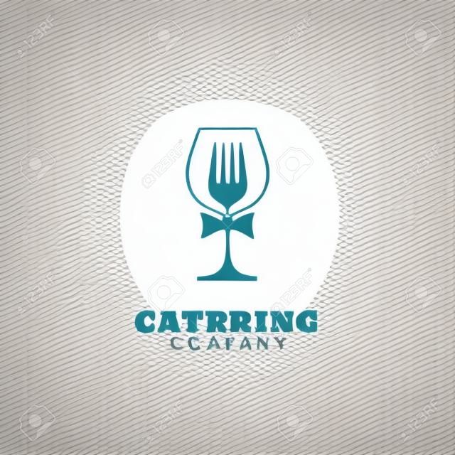 Diseño de plantilla de logotipo de empresa de catering. Ilustración vectorial