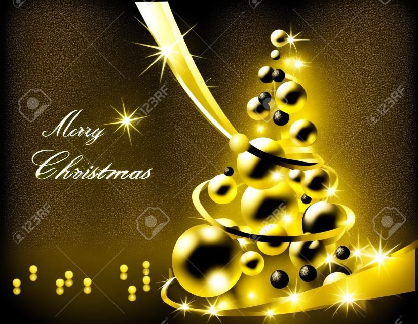 Christmas tree gold and black