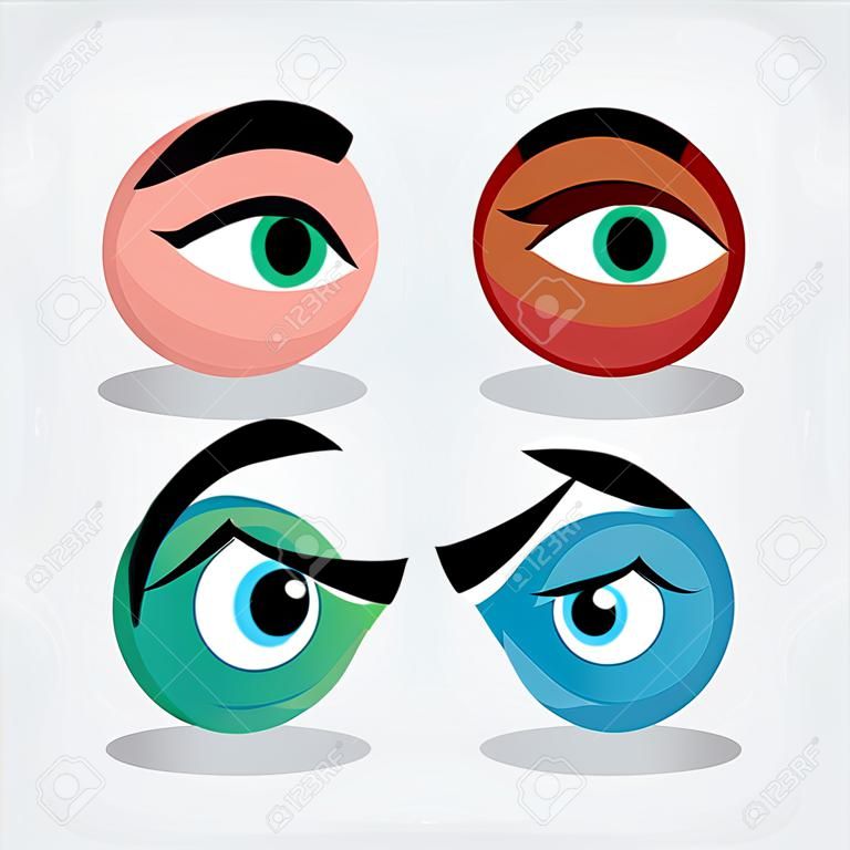 Eyes concept with expression design, vector illustration 10 eps graphic.
