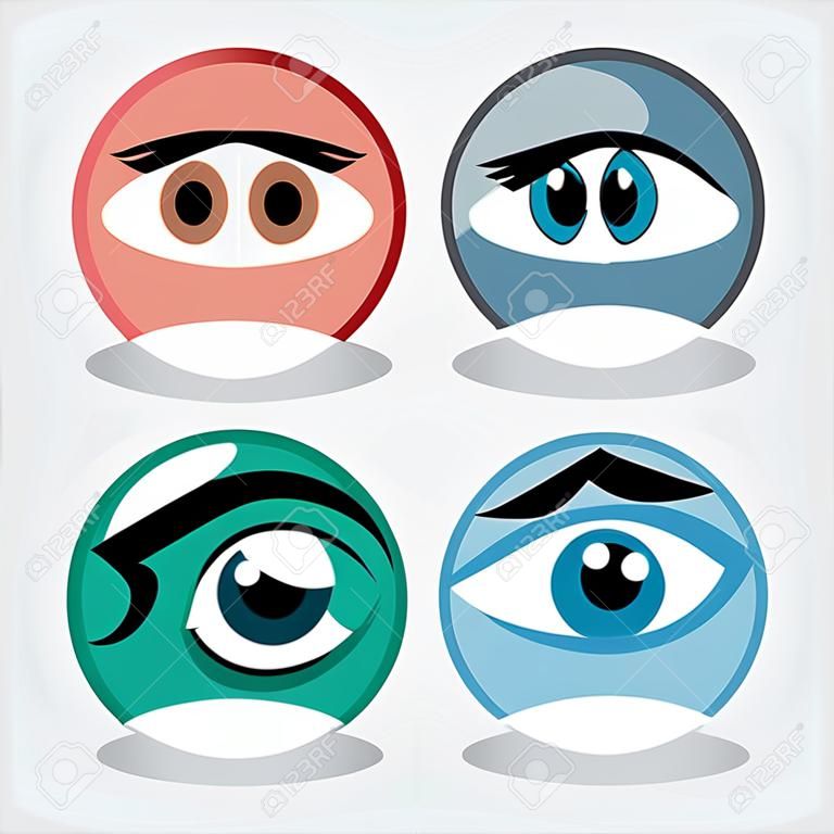 Eyes concept with expression design, vector illustration 10 eps graphic.