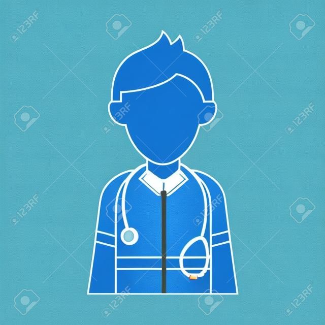sanitariusz awatar ikona obrazu wektor ilustracja projektu