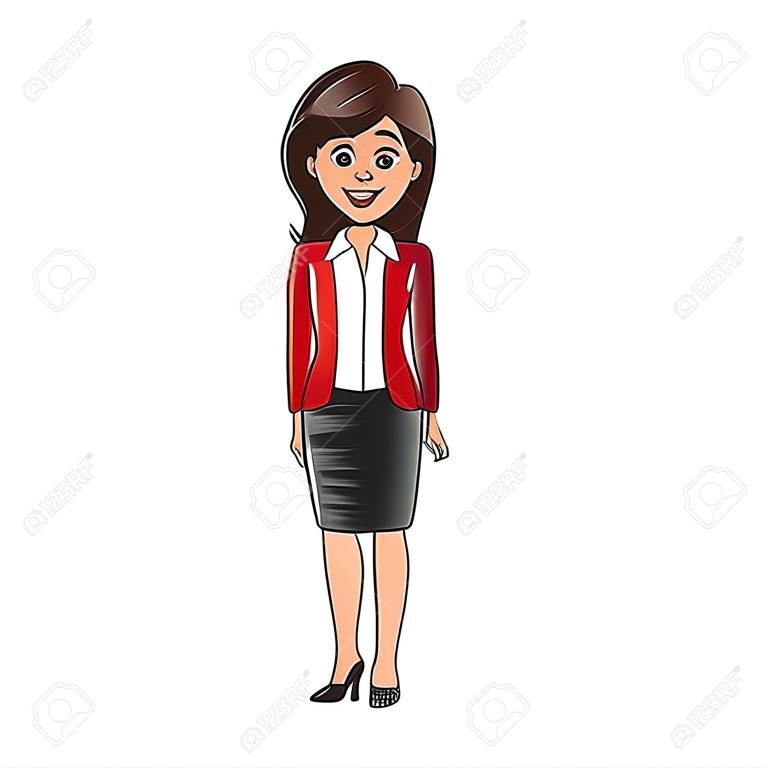 Business woman cartoon vector illustration graphic design