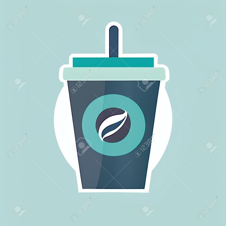 Taza de café para ir símbolo ilustración vectorial diseño gráfico