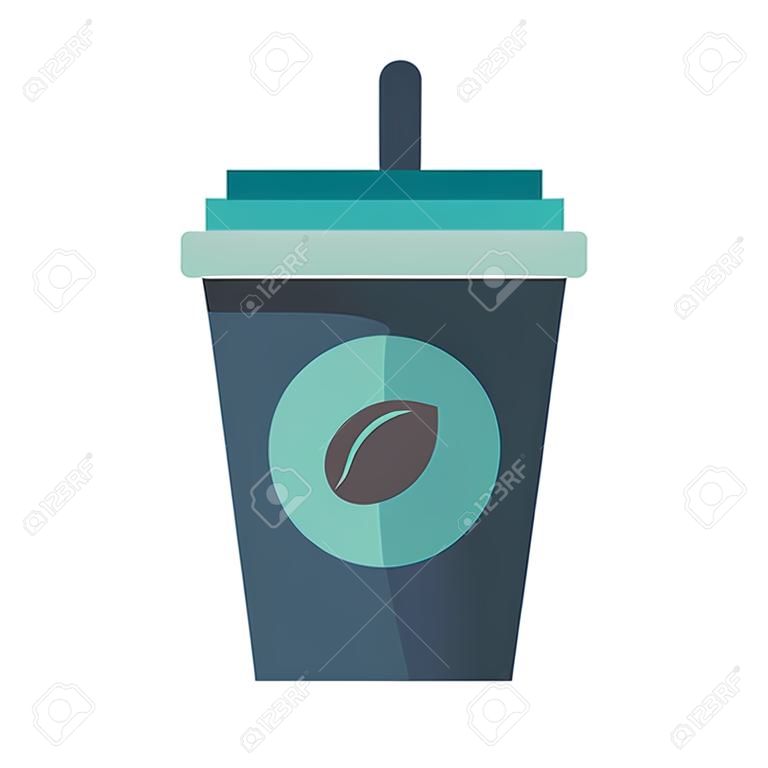 Coffee cup te gaan symbool vector illustratie grafisch ontwerp