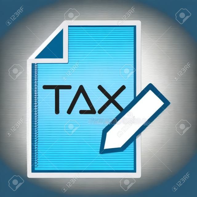 tax obligation document with pencil vector illustration design