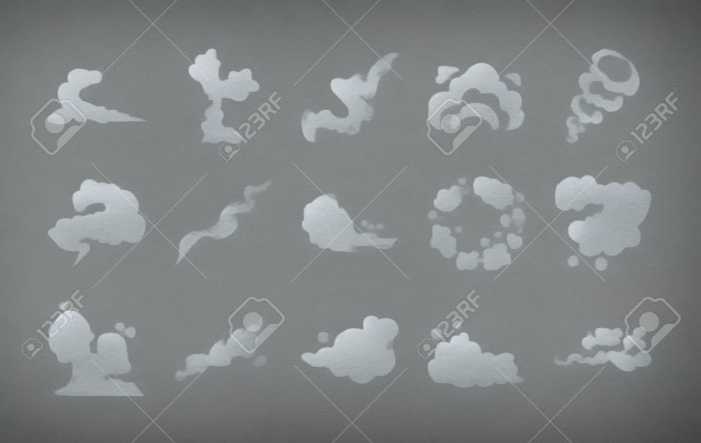 fifteen gray smoke icons