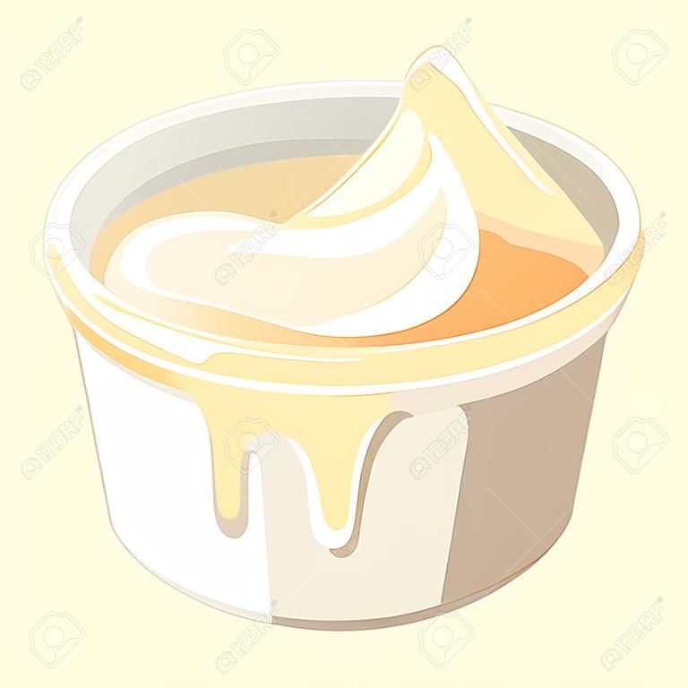 Gourmet sour cream in a bowl