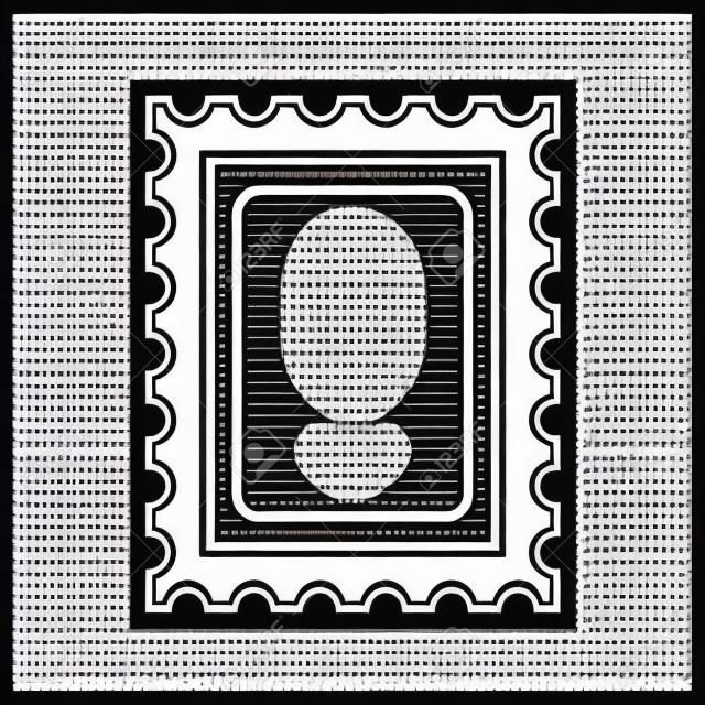Postage stamp outline icon vector eps10. Postage stamp vector.
