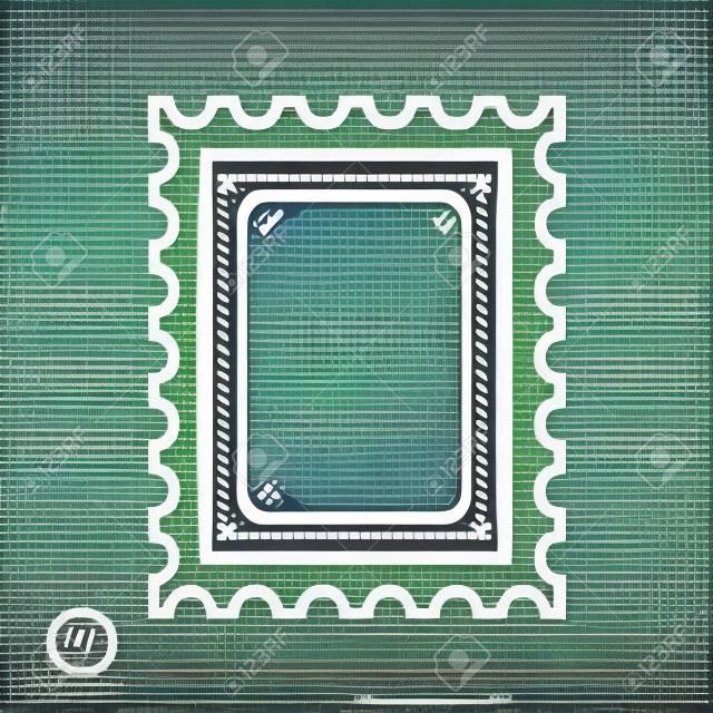 Postzegel omtrek pictogram vector eps10.