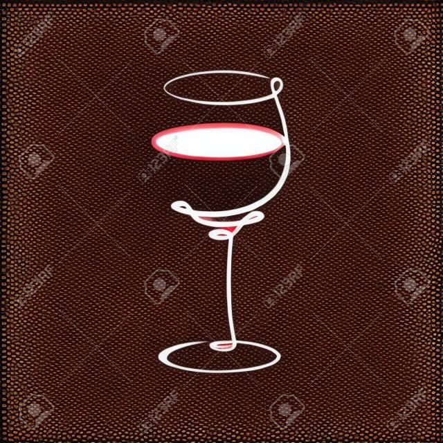 Copa De Vino Tinto, Dibujo En Color, Aislado Sobre Fondo Blanco. Dibujado A  Mano Ilustración. Ilustraciones svg, vectoriales, clip art vectorizado  libre de derechos. Image 69255857